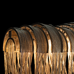 Люстра подвесная с металлическими цепочками и изогнутыми металлическими дугами 72 см Atlantis Chain варинант исполнения - 10 | Loft Concept в Кирове