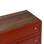 Комод красный из массива бука с 3-мя ящиками Wenge Light варинант исполнения - 4 | Loft Concept в Кирове