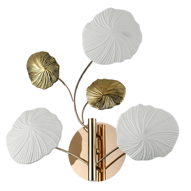 Бра в стиле неоклассика с золотыми элементами Textured Ceramic Sconce Золотой Белый Бра в стиле неоклассика с золотыми элементами Textured Ceramic Sconce Золотой Белый в Кирове | Loft Concept