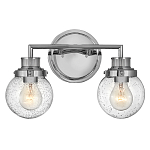 Бра для ванных комнат с прозрачным шарообразным плафоном из стекла с пузырьками на круглом основании Hinkley варинант исполнения - 16 | Loft Concept в Кирове