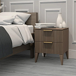 Тумба прикроватная коричневая с двумя ящиками Harper Line варинант исполнения - 3 | Loft Concept в Кирове