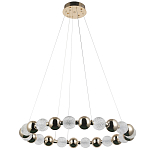 Светодиодная кольцевая люстра Crystal Globule Chrome Chandelier Gold варинант исполнения - 4 | Loft Concept в Кирове