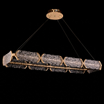 Люстра прямоугольная с текстурным природным рисунком IceFlame варинант исполнения - 2 | Loft Concept в Кирове