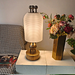 Настольная лампа в виде фонаря с белым фактурным абажуром Echoes of Light варинант исполнения - 5 | Loft Concept в Кирове