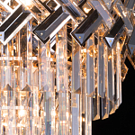 Люстра многоярусная с переплетенными металлическими элементами черного и золотого цвета и прозрачными хрустальными подвесками Empire Chandelier Crystal варинант исполнения - 5 | Loft Concept в Кирове