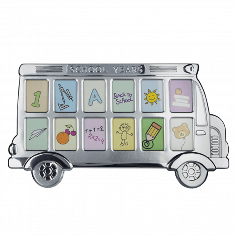 Фоторамка детская Childhood Corner Bus 12 фото Серебристый в Кирове | Loft Concept 