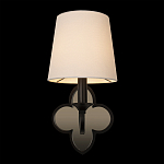 Бра с белым текстильным абажуром и фигурным основанием с зеркальной вставкой Vitorino варинант исполнения - 13 | Loft Concept в Кирове