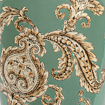 Настольная лампа бирюзовая с цветочным принтом Turquoise Flight варинант исполнения - 6 | Loft Concept в Кирове