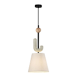 Подвесной светильник с бежевым тканевым плафоном Flourish варинант исполнения - 2 | Loft Concept в Кирове