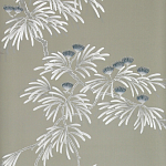 Обои ручная роспись Silk Tree Special Colourway on Pale Grey dyed silk варинант исполнения - 1 | Loft Concept в Кирове