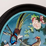 Стул из массива бука бирюзовый с изображением птиц и цветов Turquoise Chinoiserie Birds Garden Chair варинант исполнения - 3 | Loft Concept в Кирове