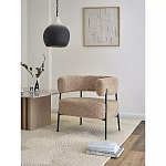 Кресло полукруглое мягкое с буклированной обивкой Armchair with Boucle Upholstery варинант исполнения - 9 | Loft Concept в Кирове