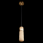 Подвесной светильник с цилиндрическим плафоном из белого алебастра Cryptocrystalline Stone варинант исполнения - 4 | Loft Concept в Кирове
