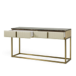 Консоль прямоугольная на золотом каркасе с 2-мя ящиками Warwick варинант исполнения - 2 | Loft Concept в Кирове