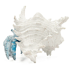 Статуэтка голубой рак с белой раковиной Marine Accessories варинант исполнения - 4 | Loft Concept в Кирове