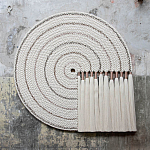 Художественный Гобелен Макраме White Disk Harmony варинант исполнения - 2 | Loft Concept в Кирове