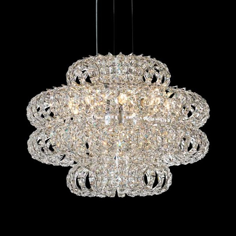 Люстра круглая с россыпью хрусталя Perfection of Diamonds Хром Прозрачный Люстра круглая с россыпью хрусталя Perfection of Diamonds Хром Прозрачный в Кирове | Loft Concept
