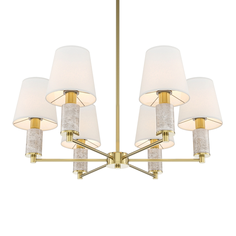 Люстра подвесная Lira Латунь Серый Белый в Кирове | Loft Concept 