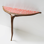 Дизайнерская консоль деревянная на одной ножке Poltronova Gallino Connsole Table варинант исполнения - 3 | Loft Concept в Кирове