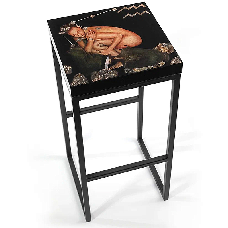 Барный стул Zodiac sign Водолей Черный Мульти в Кирове | Loft Concept 
