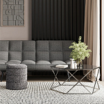 Пуф Three Gray в ткани букле серого цвета варинант исполнения - 3 | Loft Concept в Кирове