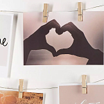 Рамка для фото с подсветкой c 6-ю деревянными прищепками в комплекте Photo Backlight варинант исполнения - 4 | Loft Concept в Кирове