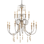 Люстра с состаренными резными элементами Big Graceful Profile варинант исполнения - 4 | Loft Concept в Кирове