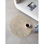 Столик приставной с круглой столешницей Textured Cream Table варинант исполнения - 5 | Loft Concept в Кирове