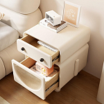 Тумбочка прикроватная с ящиком и стеклянной дверцей Робот Robot Bedside варинант исполнения - 1 | Loft Concept в Кирове