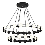 Люстра двухъярусная с круглыми светодиодными источниками света Maxine Light варинант исполнения - 4 | Loft Concept в Кирове