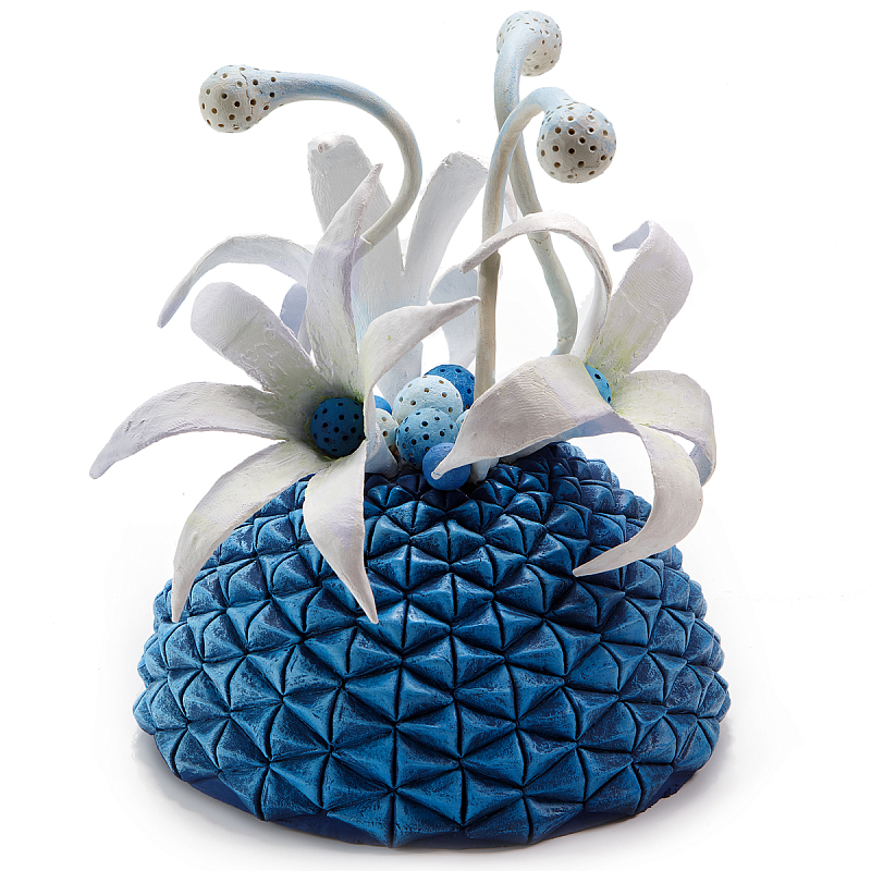 Дизайнерская статуэтка для интерьера Tropical Fruit Pandora 13 Синий Белый Дизайнерская статуэтка для интерьера Tropical Fruit Pandora 13 Синий Белый в Кирове | Loft Concept