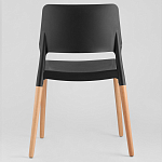 Пластиковый стул на ножках из массива бука Ferret Black 4 шт варинант исполнения - 3 | Loft Concept в Кирове