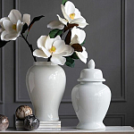 Ваза белая с крышкой однотонная Chinoiserie Ceramics варинант исполнения - 5 | Loft Concept в Кирове