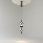 Подвесной светильник с плафоном из стекла с зеркальным градиентом Double Moon варинант исполнения - 3 | Loft Concept в Кирове