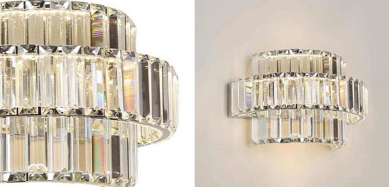 Бра Crystal Shine Linda Chrome Wall Lamp B Бра Crystal Shine Linda Chrome Wall Lamp B - Loft-Concept в Кирове