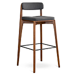 Барный стул из массива ясеня с обивкой из рогожки Elegant Ash варинант исполнения - 3 | Loft Concept в Кирове