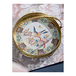 Блюдо фарфоровое с бронзовой ручкой Paradise Dish with Handle варинант исполнения - 4 | Loft Concept в Кирове