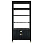 Стеллаж со стеклянными полками Elsa Dreams Black варинант исполнения - 7 | Loft Concept в Кирове