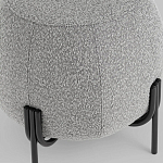 Пуф в ткани букле серого цвета Pikelet варинант исполнения - 4 | Loft Concept в Кирове