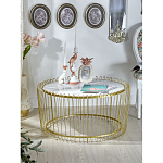 Журнальный столик с столешницей из мрамора на металлическом основании Table Vertical Planes варинант исполнения - 3 | Loft Concept в Кирове