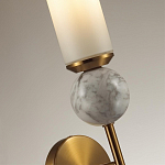 Бра с цилиндрическим матовым плафоном и шаром из камня на металлическом основании Orb Essence варинант исполнения - 6 | Loft Concept в Кирове