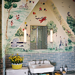 Обои ручная роспись Promenade Original colourway on cream painted silk варинант исполнения - 1 | Loft Concept в Кирове