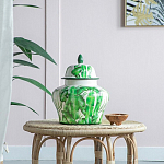 Ваза с зелёными листьями и крышкой Vase Green Leaves варинант исполнения - 5 | Loft Concept в Кирове