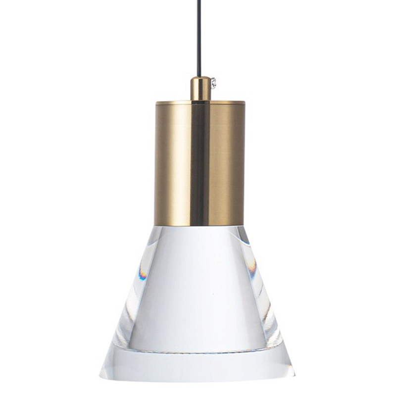 Подвесной светильник Mathieu Acrylic Metal Hanging Lamp Латунь Прозрачный Подвесной светильник Mathieu Acrylic Metal Hanging Lamp Латунь Прозрачный в Кирове | Loft Concept