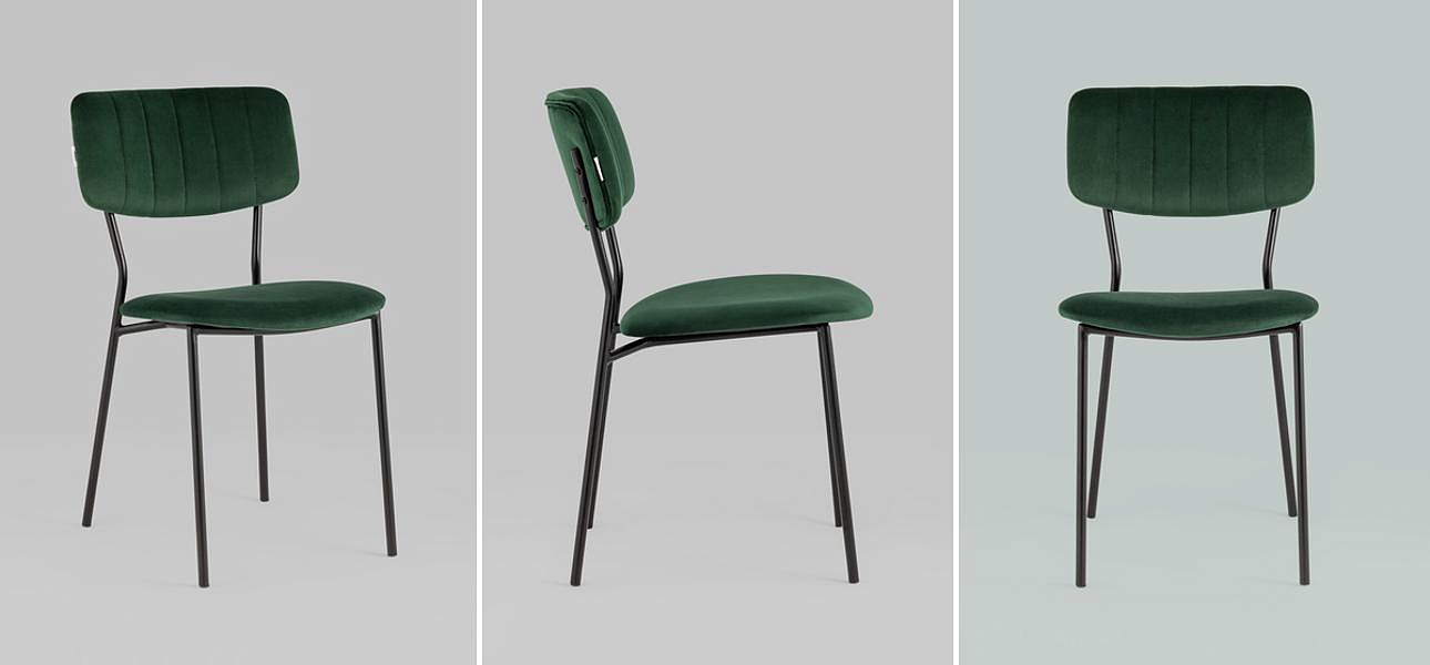 Стул Singer Chair без подлокотника Зеленый Велюр Стул Singer Chair без подлокотника Зеленый Велюр - Loft-Concept в Кирове