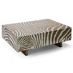 Кофейный стол Kenya Coffee Table Bone Inlay ZEBRA Beige  варинант исполнения - 3 | Loft Concept в Кирове