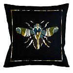 Подушка декоративная пчела сине-зелёный орнамент Ikat Pattern варинант исполнения - 1 | Loft Concept в Кирове