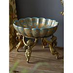 Чаша с орнаментом на бронзовых ножках в виде ангелов Eden Garden варинант исполнения - 5 | Loft Concept в Кирове