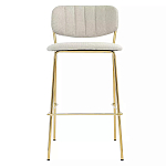 Стул барный широкой полукруглой спинкой на золотистых ножках Chair Smooth Shapes варинант исполнения - 1 | Loft Concept в Кирове