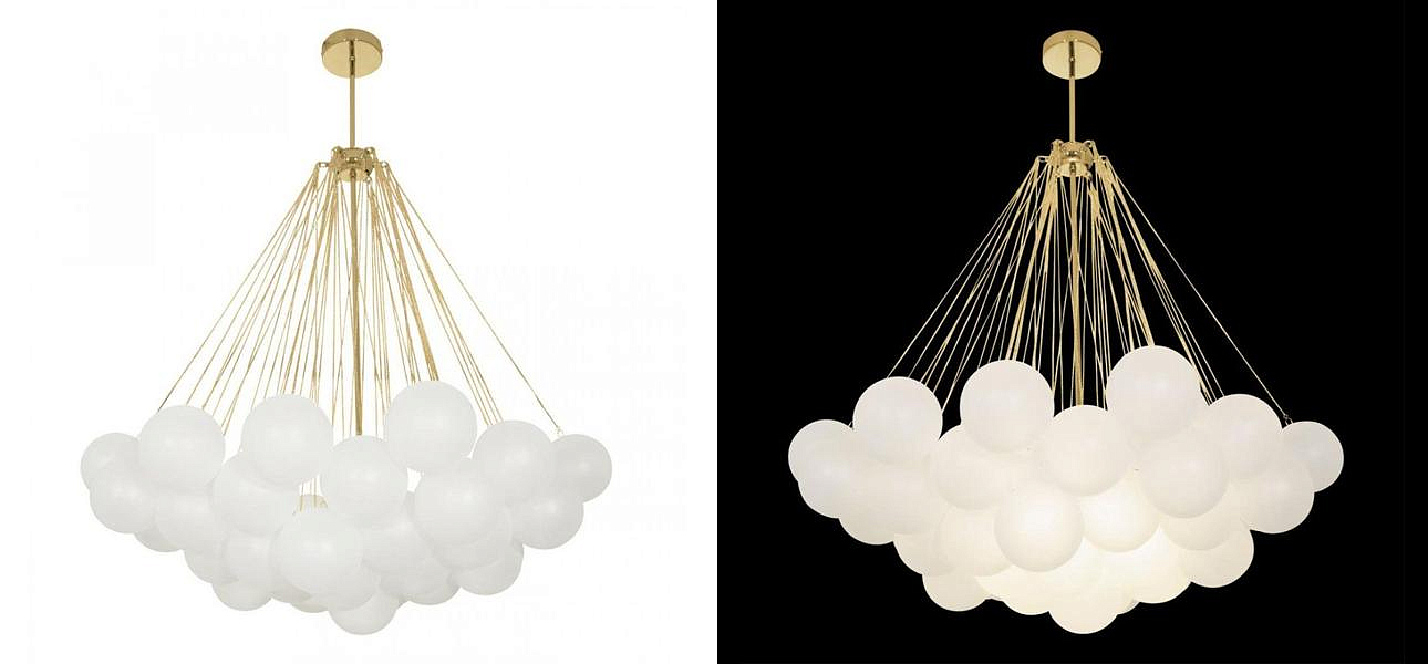 Люстра Белые Шары Apparatus Studio CLOUD Gold диаметр 100 см Люстра Белые Шары Apparatus Studio CLOUD Gold диаметр 100 см - Loft-Concept в Кирове